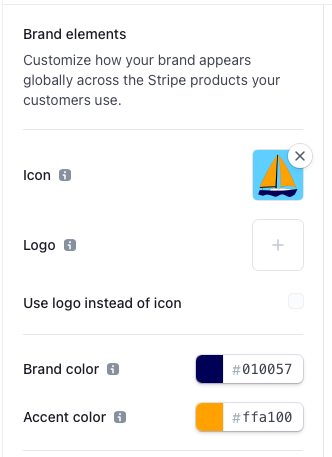 Stripe Branding Configuration